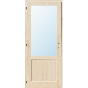 Lucfenyő beltéri fa ajtó – Szamos – egyszárnyú 100×210 cm – 40 mm – üvegezhető – festetlen