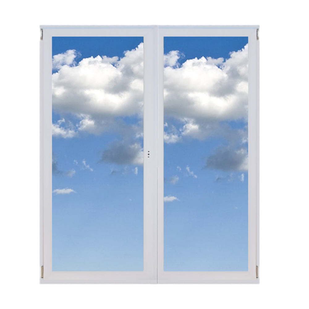 Középen nyíló-bukó erkélyajtók - 180×210, Fenstherm Plus Schüco 7 kamrás 3 rétegű üveggel
