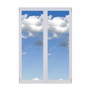 Középen nyíló-bukó erkélyajtók - 150×240, Fenstherm Plus Schüco 7 kamrás 3 rétegű üveggel