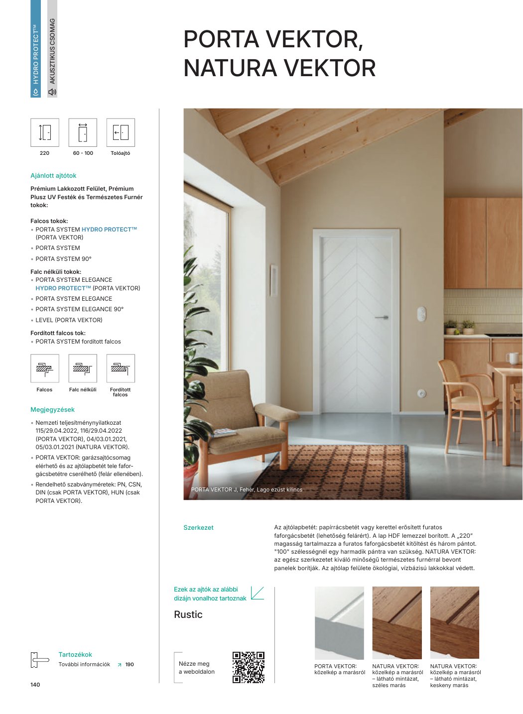 PORTA VEKTOR / NATURA VEKTOR – Rustic katalóguslap – PORTA 2026